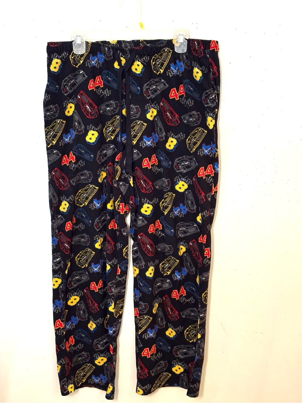 croft & barrow Black Race Car Print Pajama Pants. Size L. EUC.